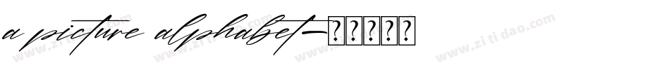 a picture alphabet字体转换